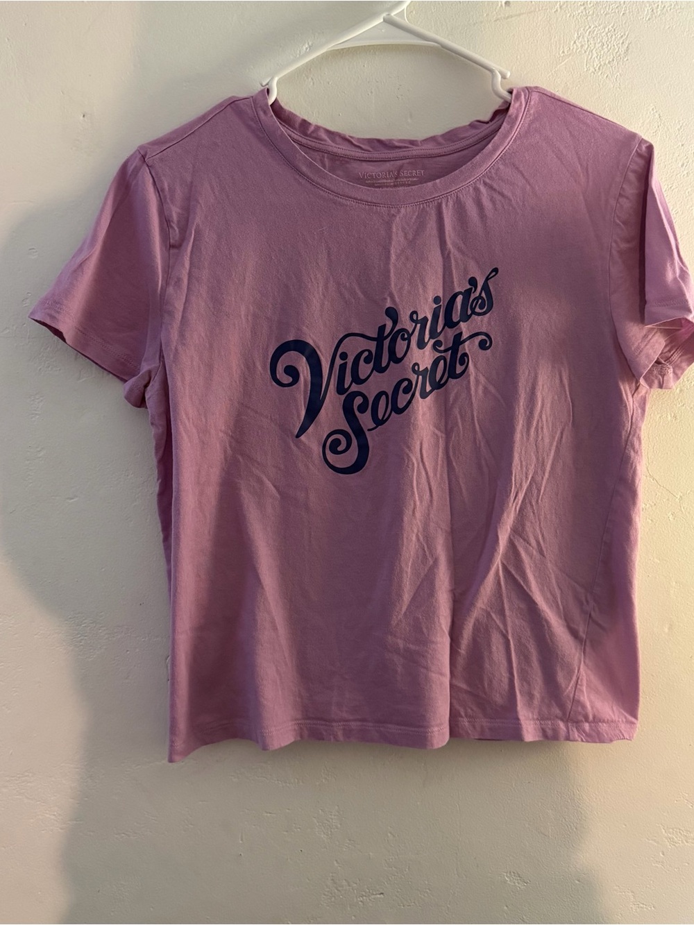 Victoria's Secret Pink Script Logo Tee - Light Purple size small